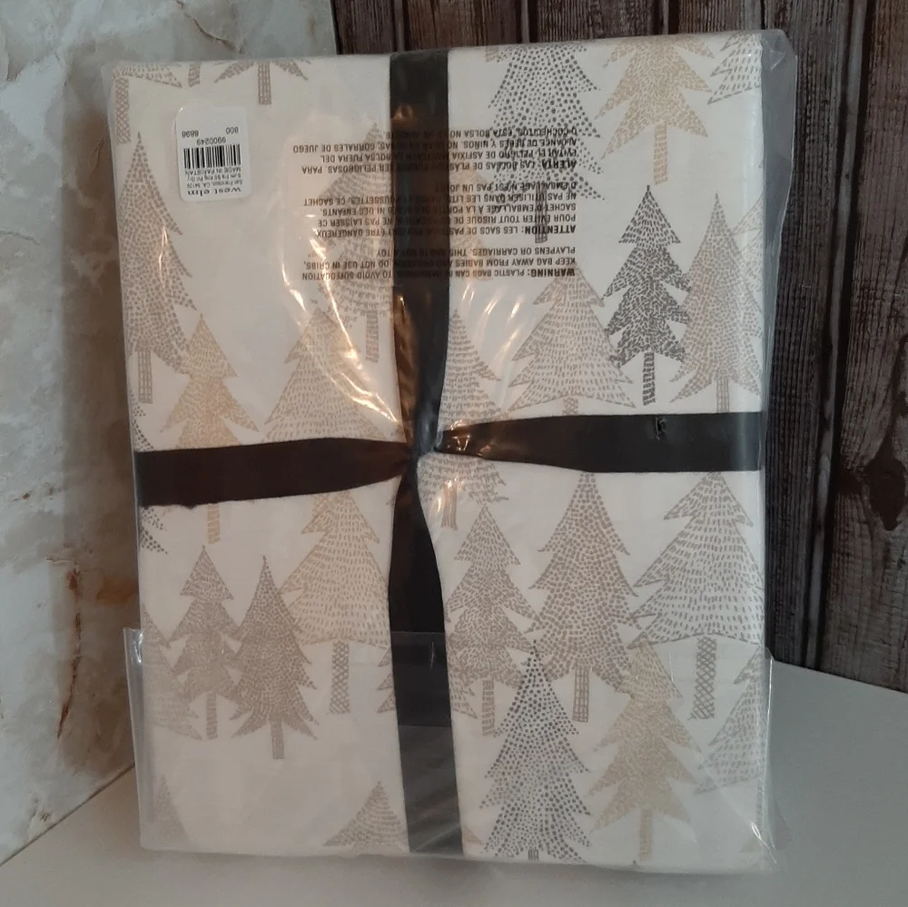 West Elm Sumi Forest Percale King Sheet Set